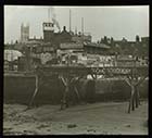 Cold Harbour and walkway after storm of 1897  [slide]